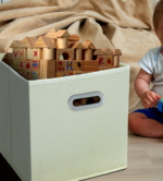 Fabric Storage Bins, Collapsible With Dual Handles