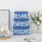 Magnetic Decorative Storage Bin, Manor Blue 3-Piece Set - Image 2