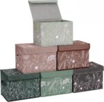 Floral Storage Bin With Lid And Handles, 6-Piece Organizer Set