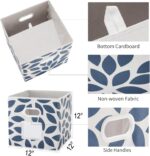 Collapsible Fabric Storage Bin With Handles, Blue (6-Pack) - Image 2